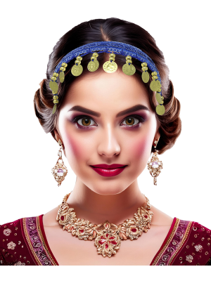 Diadema de Monedas Azul