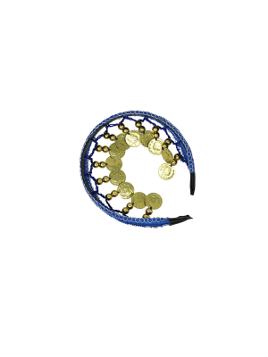 Diadema de Monedas Azul