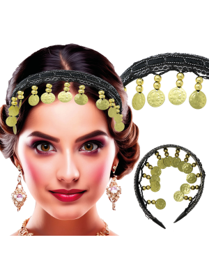 Diadema de Monedas Negra