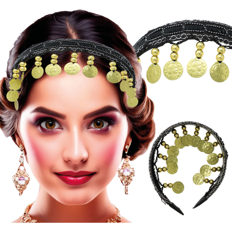 Diadema de Monedas Negra