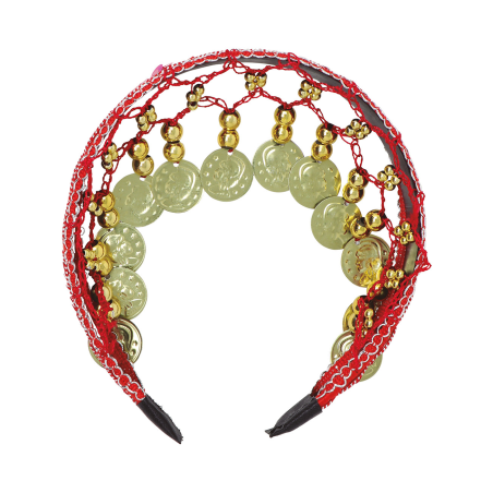 Diadema de Monedas Roja