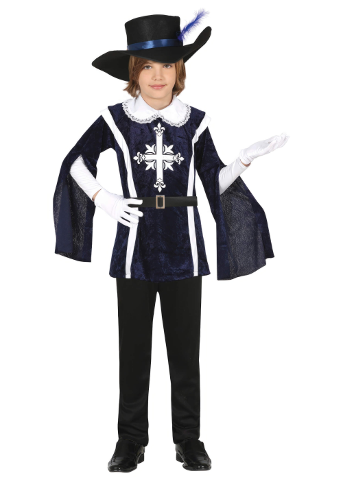 Disfraz de Mosquetero Azul Infantil