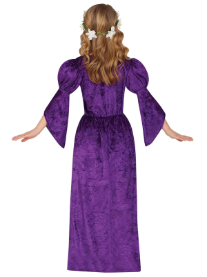 Disfraz de Dama Medieval Morada Infantil