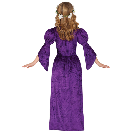 Disfraz de Dama Medieval Morada Infantil