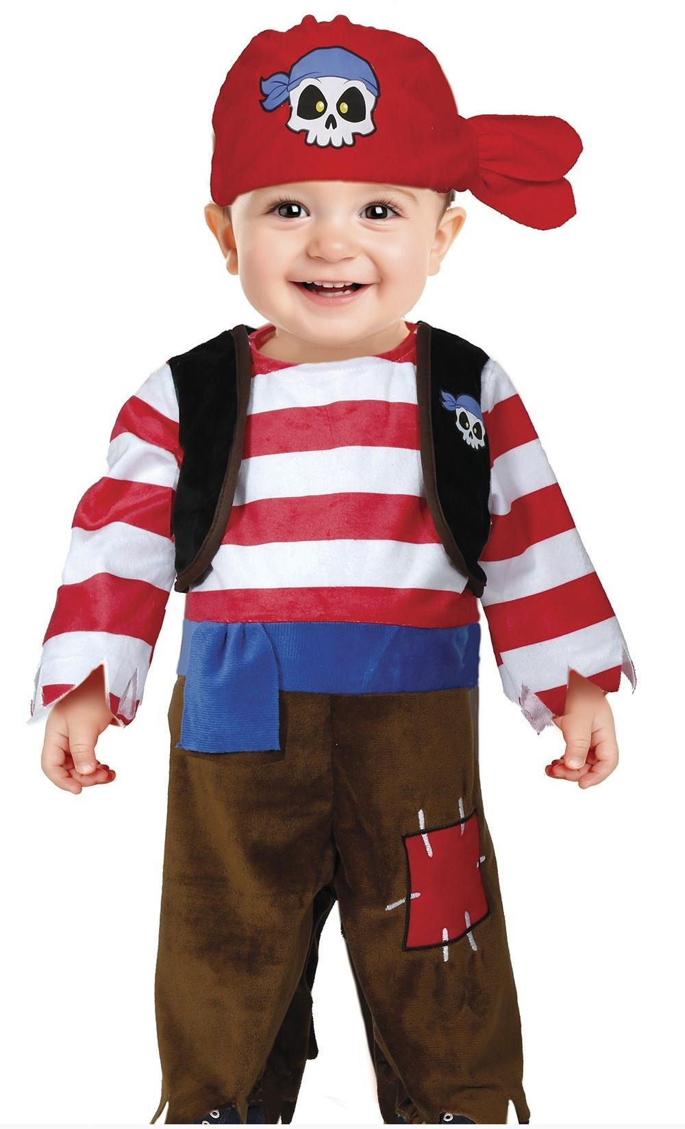 Funidelia | Disfraz De Pirata - Colección Caribe Para Bebé Corsario, Bucanero - Disfraz Para Niños Y Divertidos Accesorios Para Fiestas, Carnaval Y Halloween - Talla 0-6 Meses - Marrón