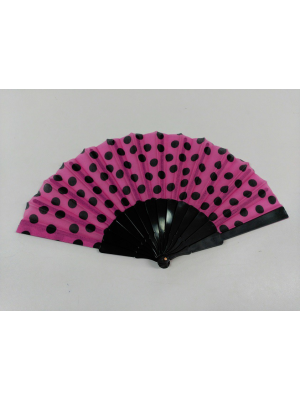 Abanico Rosa y Negro - Abanicos y Castañuelas Flamencos