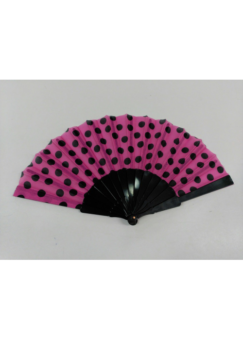 Abanico Rosa y Negro - Abanicos y Castañuelas Flamencos