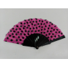 Abanico Rosa y Negro - Abanicos y Castañuelas Flamencos