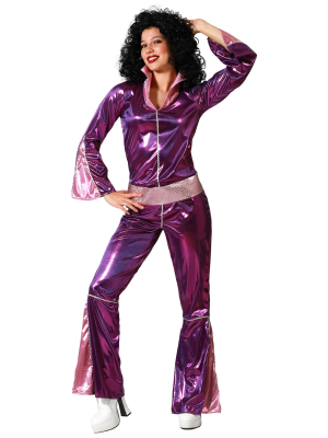 Disfraz De Disco Buzo Fucsia Chica - Disfraces de Disco para Mujer