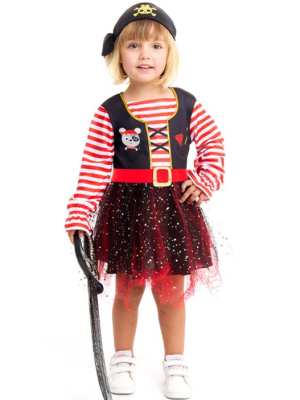 Disfraz De Pirata Parches Niña - Disfraces Corsarios - Disfraces de Piratas Infantiles