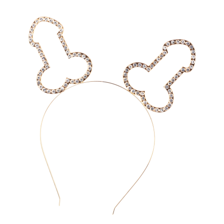 Diadema Penes Brillos Metal - Complementos despedidas soltera - Diademas y Gorros para Despedidas