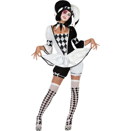 Vestit De Arlequin Bordeus I Beix