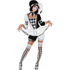 Disfraz De Arlequin Blanco Y Negro - Disfraces Halloween Mujer