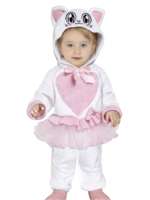 Disfraz De Gato Bebe Vestido Blanco - Disfraces de Animales para Bebes