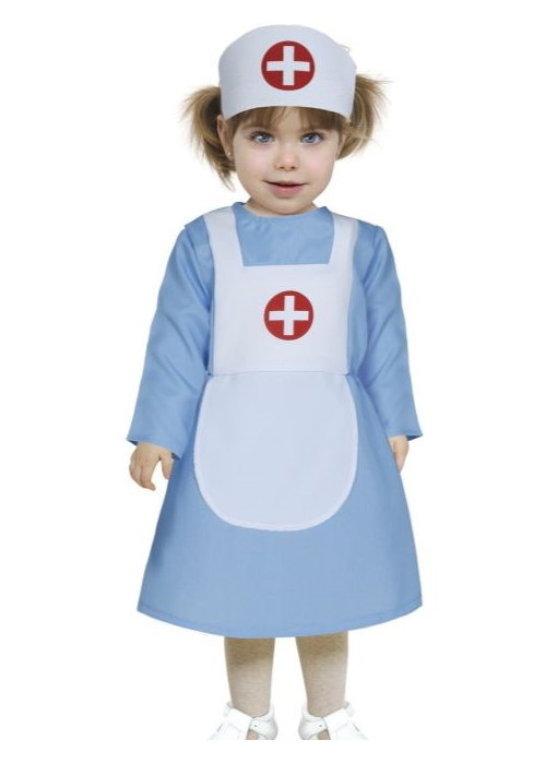 Disfraz De Enfermera Azul Bebe - Disfraces de Medicos y Enfermeras para Bebes