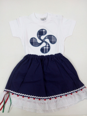 Falda Mahon con Puntilla Bebe - TRAJES REGIONALES