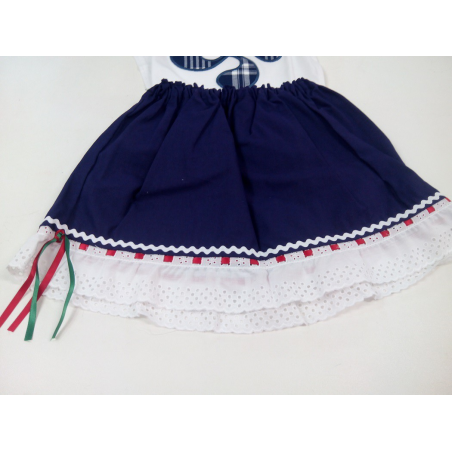 Falda Mahon con Puntilla Bebe - TRAJES REGIONALES