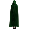Capa Verde Capucha Terciopelo - Complementos Medievales - Capas