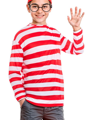 Camiseta De Rayas Roja Y Blanca Infantil - Chaquetas y Camisetas