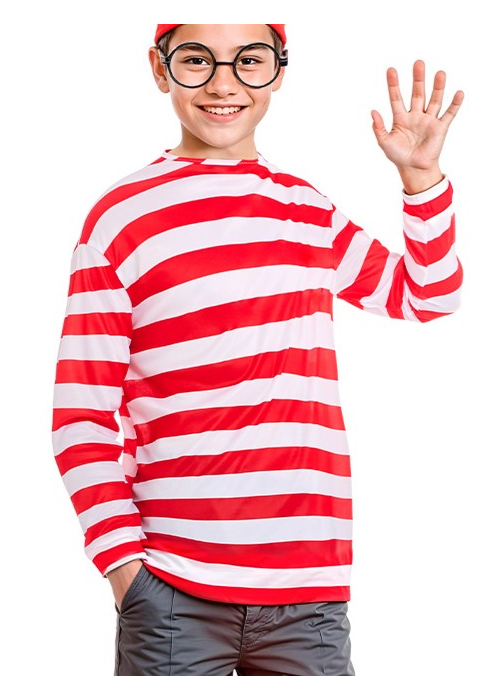 Camiseta De Rayas Roja Y Blanca Infantil - Chaquetas y Camisetas