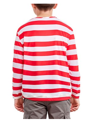 Camiseta De Rayas Roja Y Blanca Infantil - Chaquetas y Camisetas