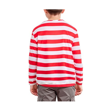 Camiseta De Rayas Roja Y Blanca Infantil - Chaquetas y Camisetas