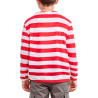 Camiseta De Rayas Roja Y Blanca Infantil - Chaquetas y Camisetas
