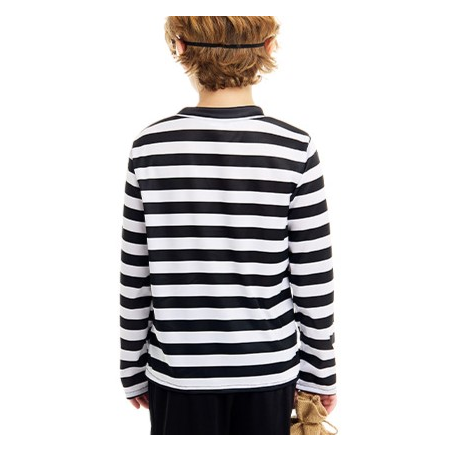 Camiseta De Rayas Negra Y Blanca Infantil - Chaquetas y Camisetas