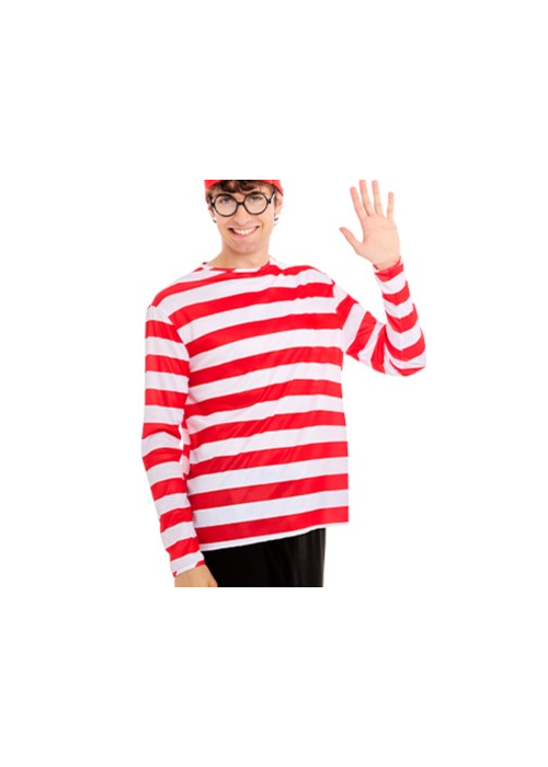 Camiseta De Rayas Roja Y Blanca - Chaquetas y Camisetas