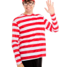 Camiseta De Rayas Roja Y Blanca - Chaquetas y Camisetas