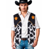 Chaleco Vaquero Vaca Negro Adulto - Complementos de Vaqueros