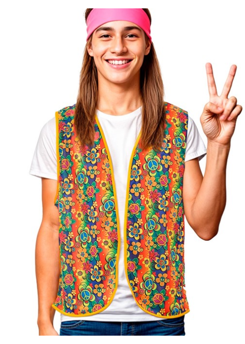 Chaleco Hippie - Complementos años 60-70 (Hippies)