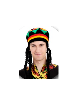 Gorro Rastas Jamaicano de punto - Complementos Caribeños y Cubanos