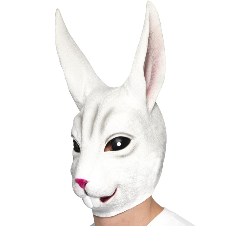 Mascara De Conejo Blanco de Latex - COMPLEMENTOS POR CATEGORIA