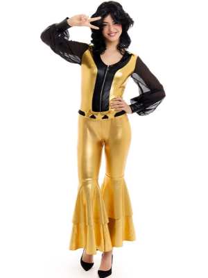 Disfraz De Disco Oro Mujer - Disfraces de Disco para Mujer