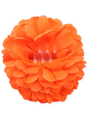 Flor De Pinza Naranja - Accesorios Sevillanas - Flores y Peinetas de Flamenca