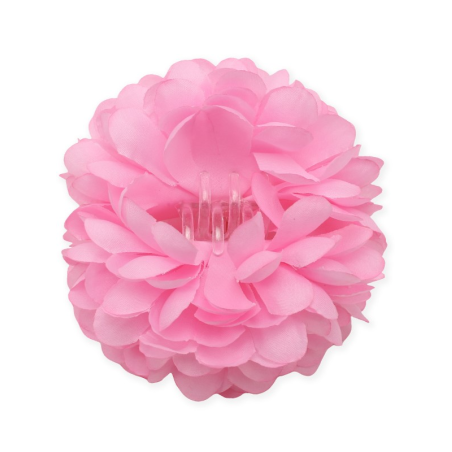 Flor De Pinza Rosa - Accesorios Sevillanas - Flores y Peinetas de Flamenca