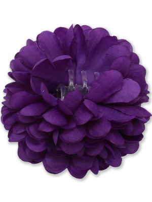 Flor De Pinza Morado Oscuro - Accesorios Sevillanas - Flores y Peinetas de Flamenca