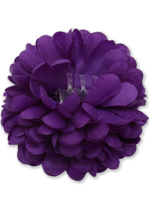 Flor De Pinza Morado Oscuro - Accesorios Sevillanas - Flores y Peinetas de Flamenca