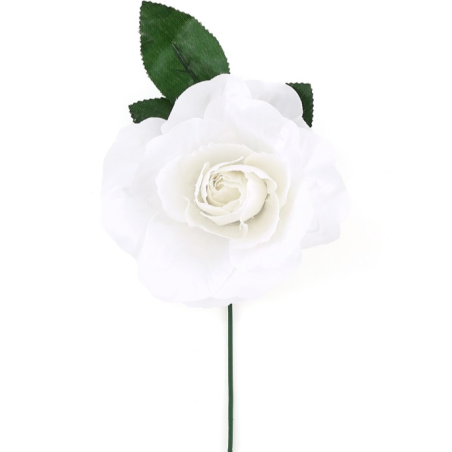 Flor Grande Blanca - Flores y Peinetas de Flamenca