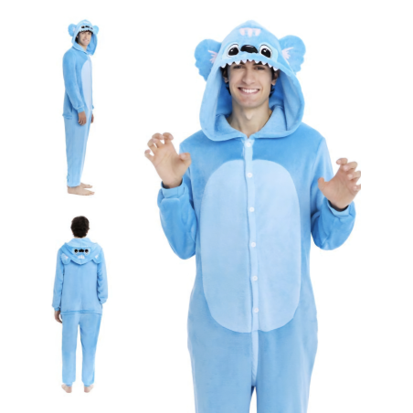 Disfraz De Stich Pijama Peluche Adulto - Disfraces Stich - Disfraces Kigurumis Adultos