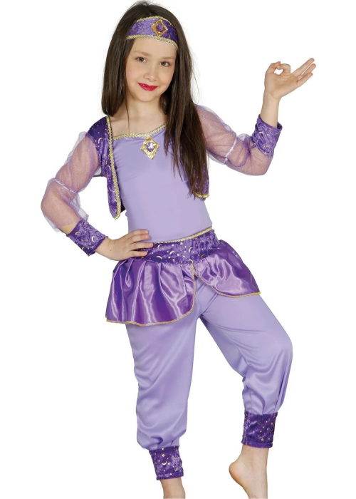 Disfraz De Princesa Arabe Morada Infantil - Disfraces para Niña