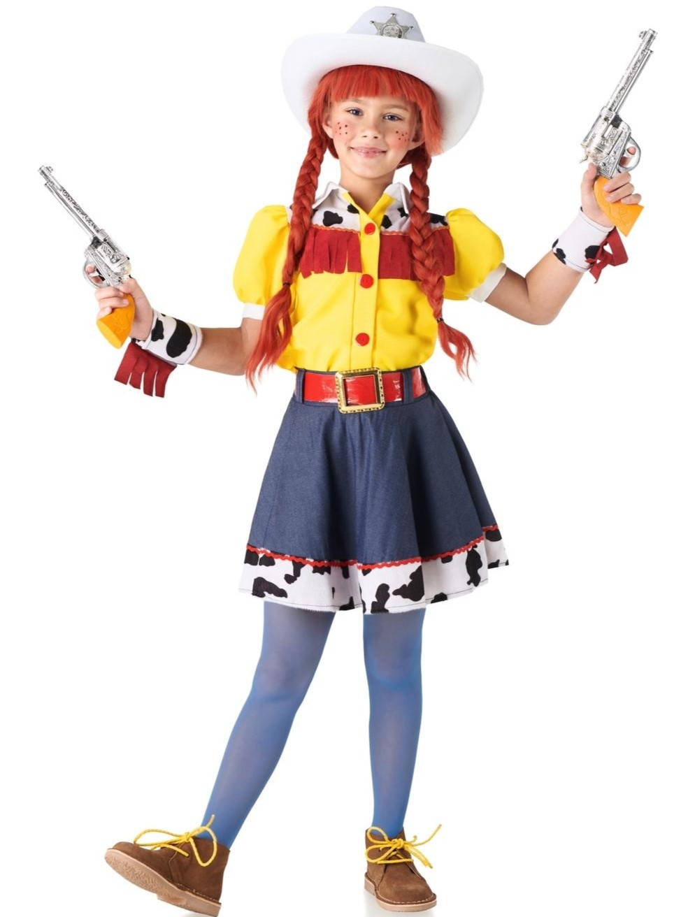 Niña Traje Raton Vaquero Disfraz De Vaquera Amarilla Jessie Niña