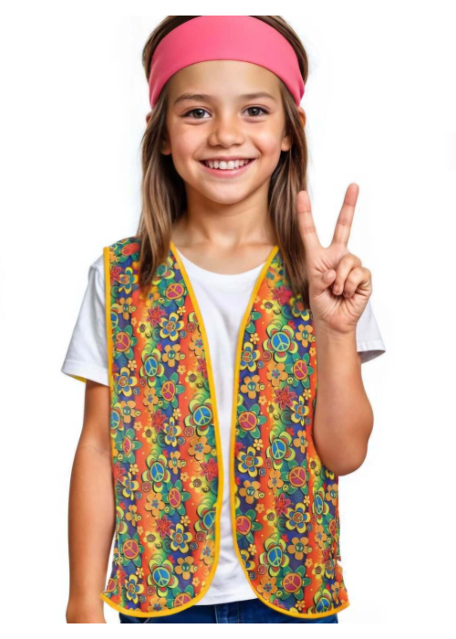 Chaleco Hippie Infantil - Complementos años 60-70 (Hippies)