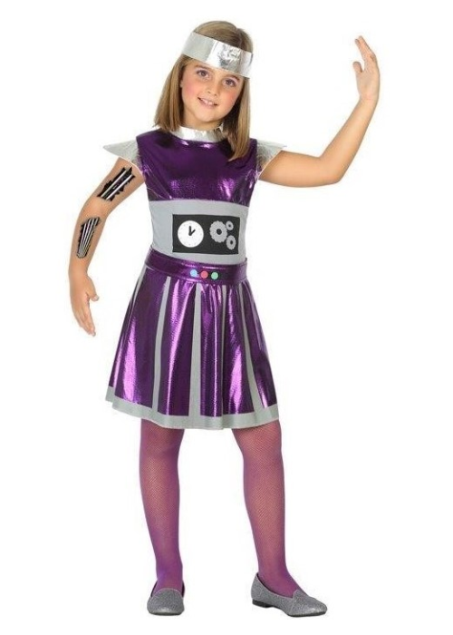 Disfraz De Galactica Morada Infantil - Disfraces del Espacio para Niña