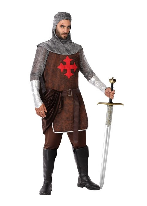 Disfraz De Caballero Medieval Marron - Disfraces Medievales para Hombre