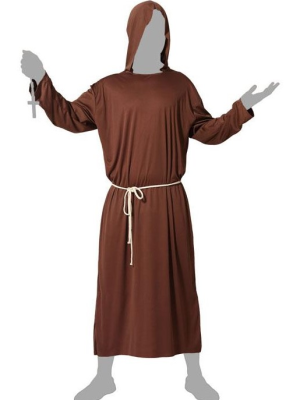 Disfraz De Tunica Marron Para Adulto - Disfraces de Curas y Religiosos para Hombres