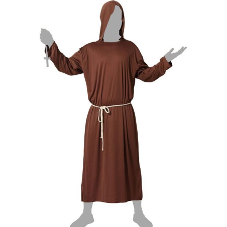 Disfraz De Tunica Marron Para Adulto - Disfraces de Curas y Religiosos para Hombres