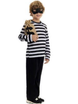 Disfraz De Ladron Infantil - Disfraces Policias y Presos - Disfraces de Policias y Presos Infantiles
