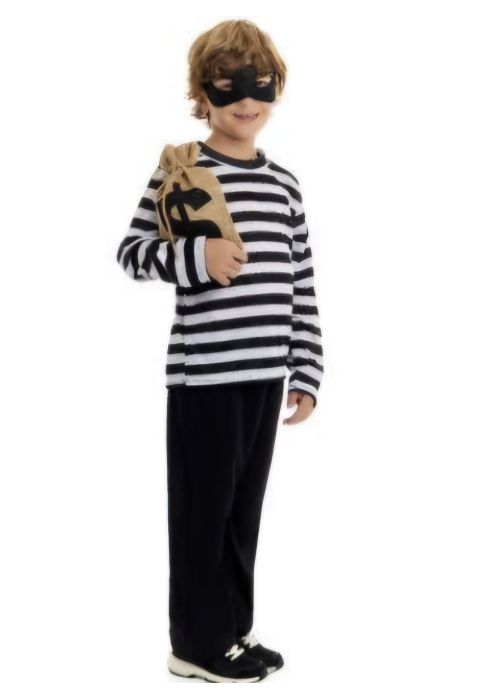 Disfraz De Ladron Infantil - Disfraces Policias y Presos - Disfraces de Policias y Presos Infantiles